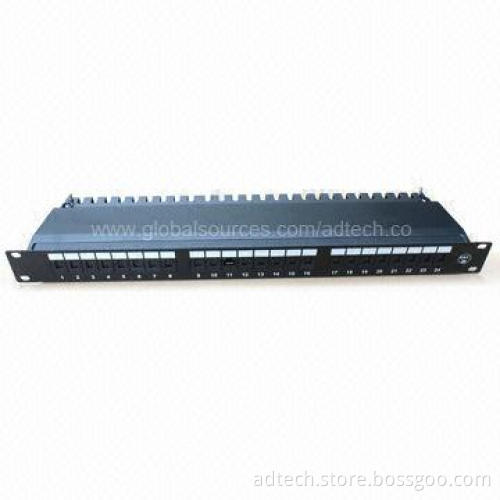 Patch Panel, UTP Cat5e, 24-port, 1U